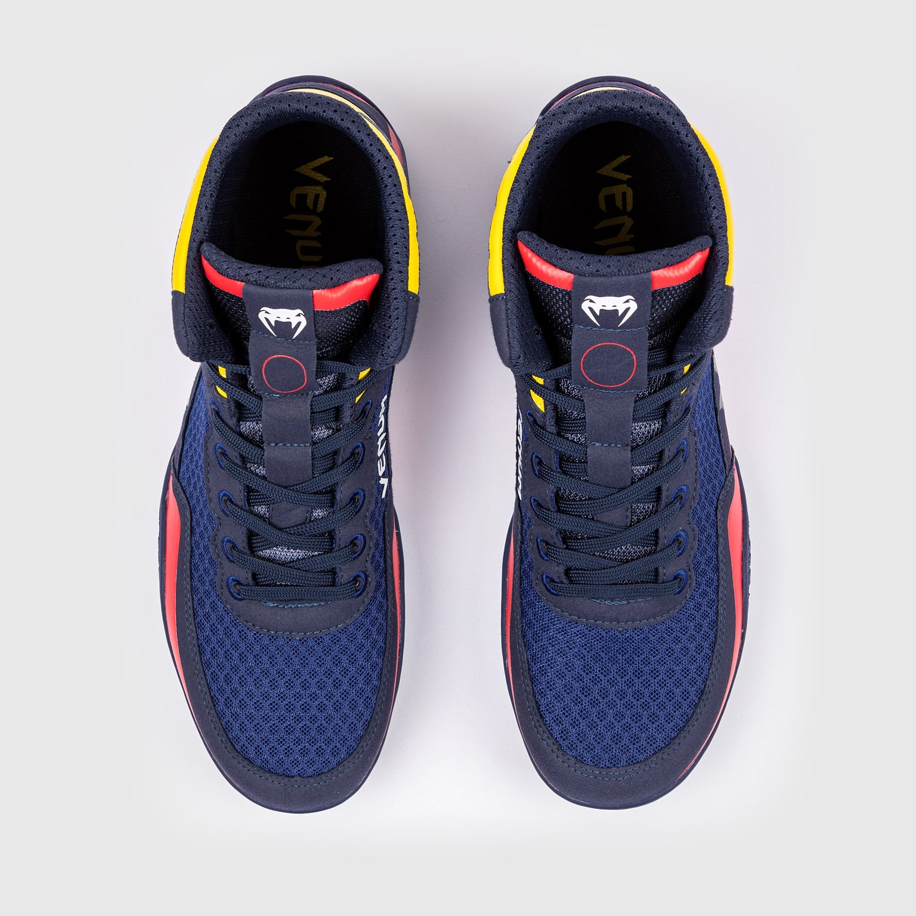 Venum Elite Wrestling Shoes for Men & Women - High-Performance Blue & Yellow Grappling Shoes for MMA, BJJ & Wrestling Training - Lightweight & Durable Combat Footwear