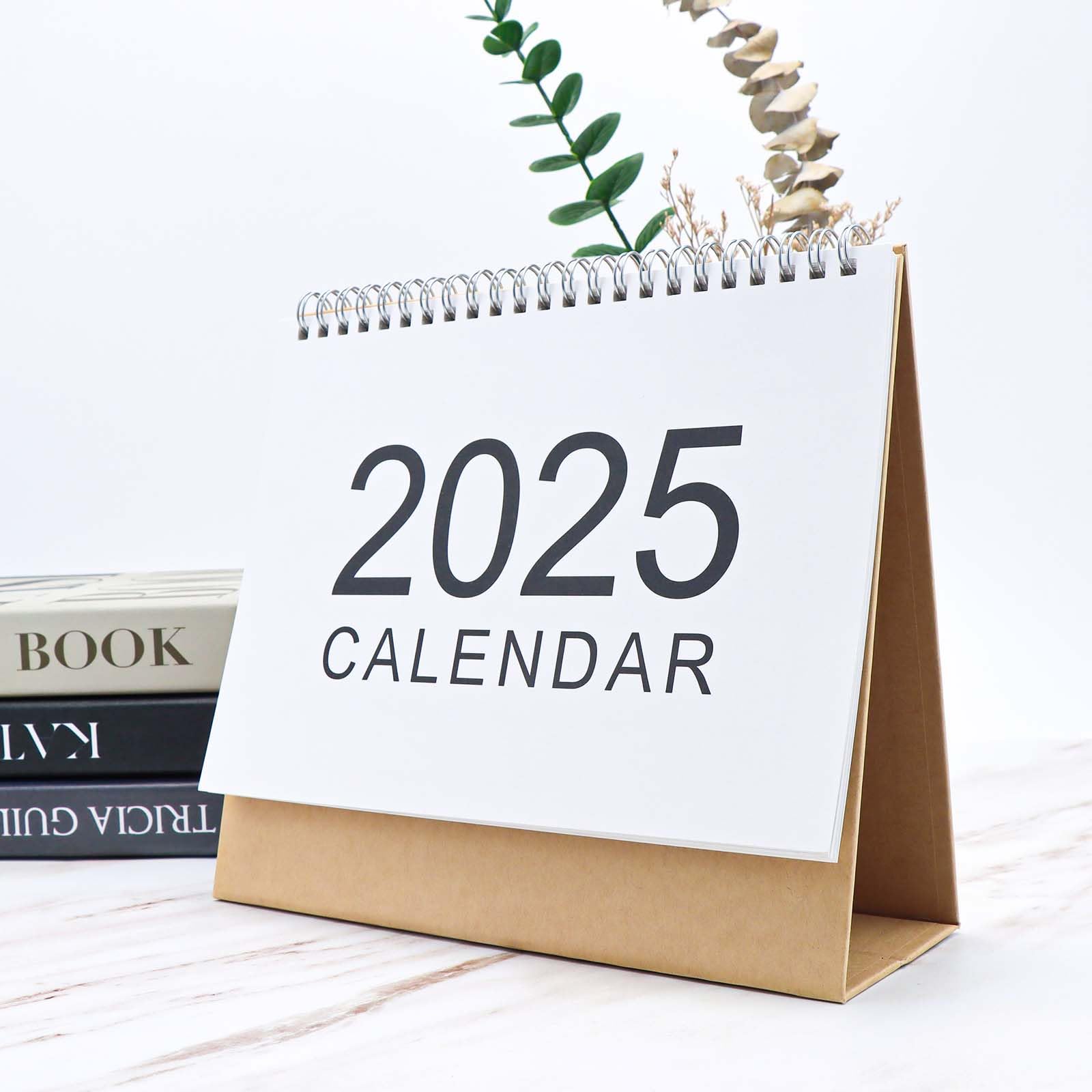 2025 Standing Desk Calendar - Wirebound Monthly Planner from Sep 2024 to Dec 2025 - Simple Design for Office, Home & School Use - Perfect for Productivity & Organization