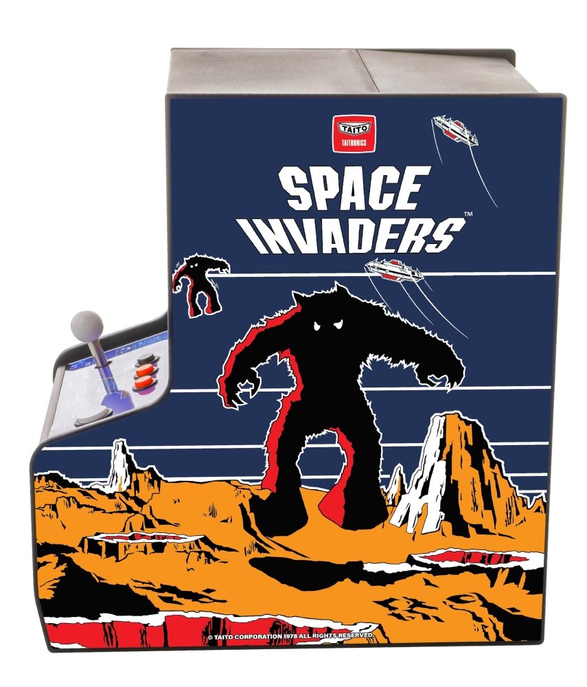 Retro Space Invaders Micro Player - Classic Arcade Game Console for Kids & Adults - Perfect for Home, Office & Travel Entertainment