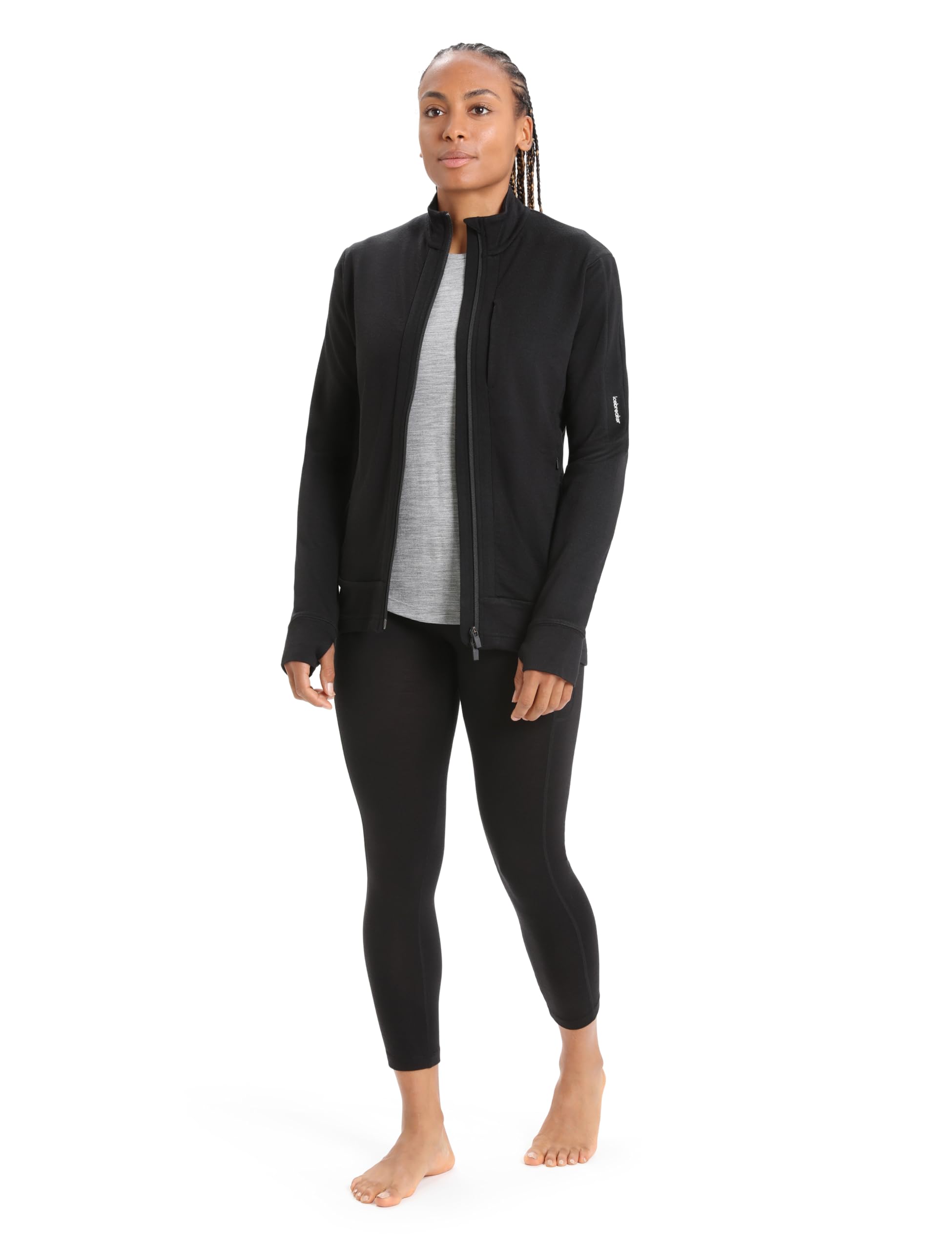 Icebreaker Merino Women's Fastray High Rise Tights - Soft Wool Leggings for Yoga, Running & Outdoor Activities | Breathable & Odor-Resistant Workout Pants