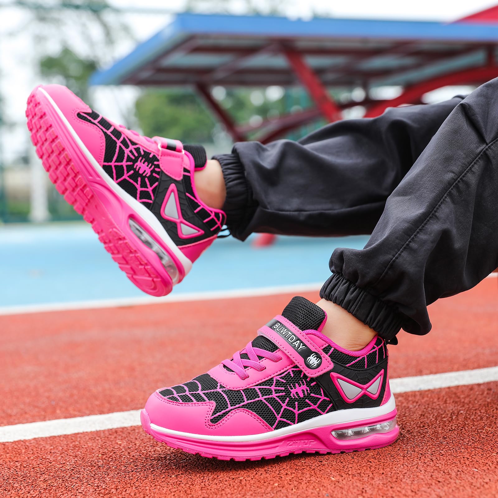 **Boys Girls Running Shoes - Lightweight Breathable Mesh Tennis Sneakers with Air Cushion for Kids & Toddlers (Toddler/Little Kid/Big Kid) - Perfect for Walking, Sports & Outdoor Play**