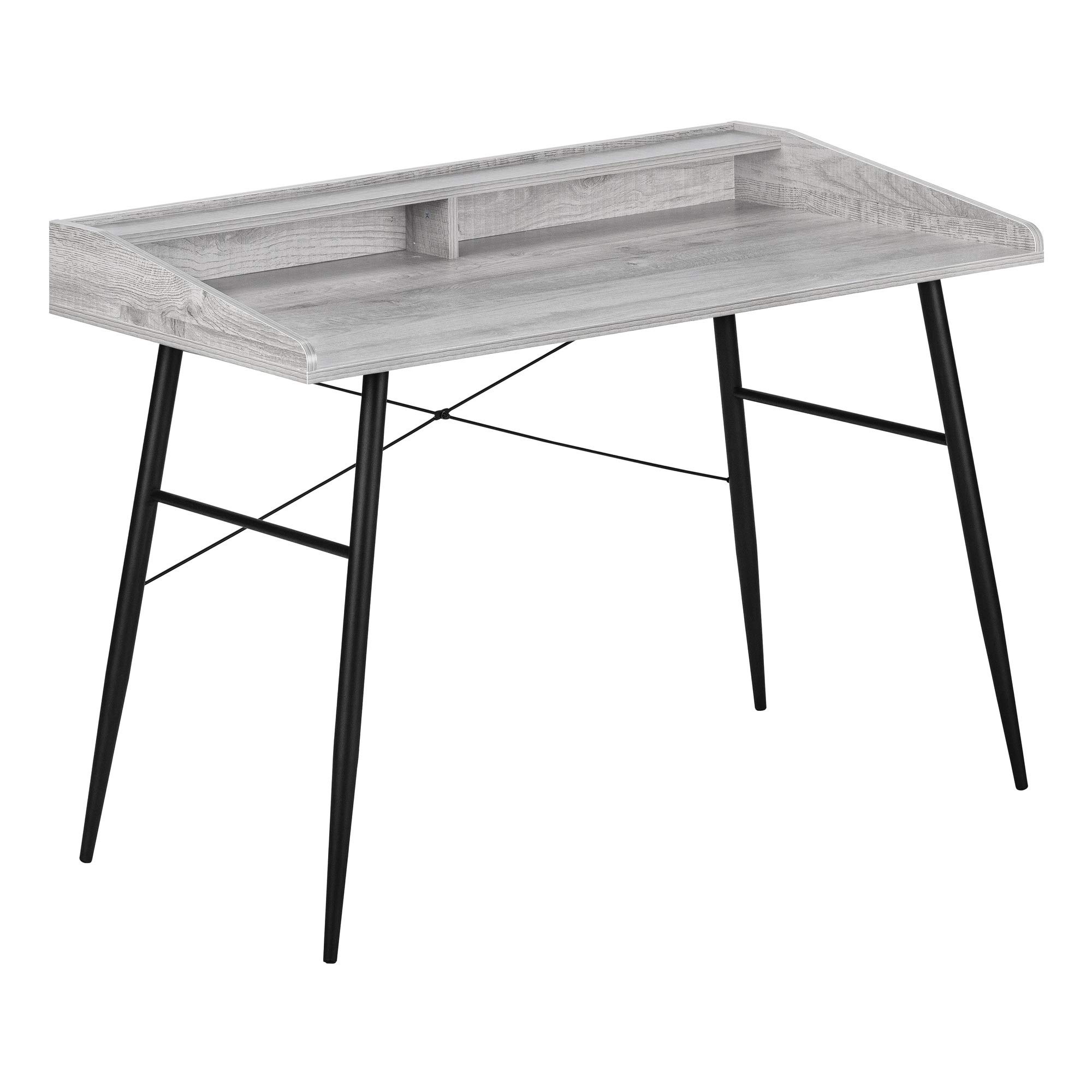 Ergode 48 Inch Computer Desk with Metal Frame - Modern Grey & Black Home Office Desk for Work, Study, and Gaming