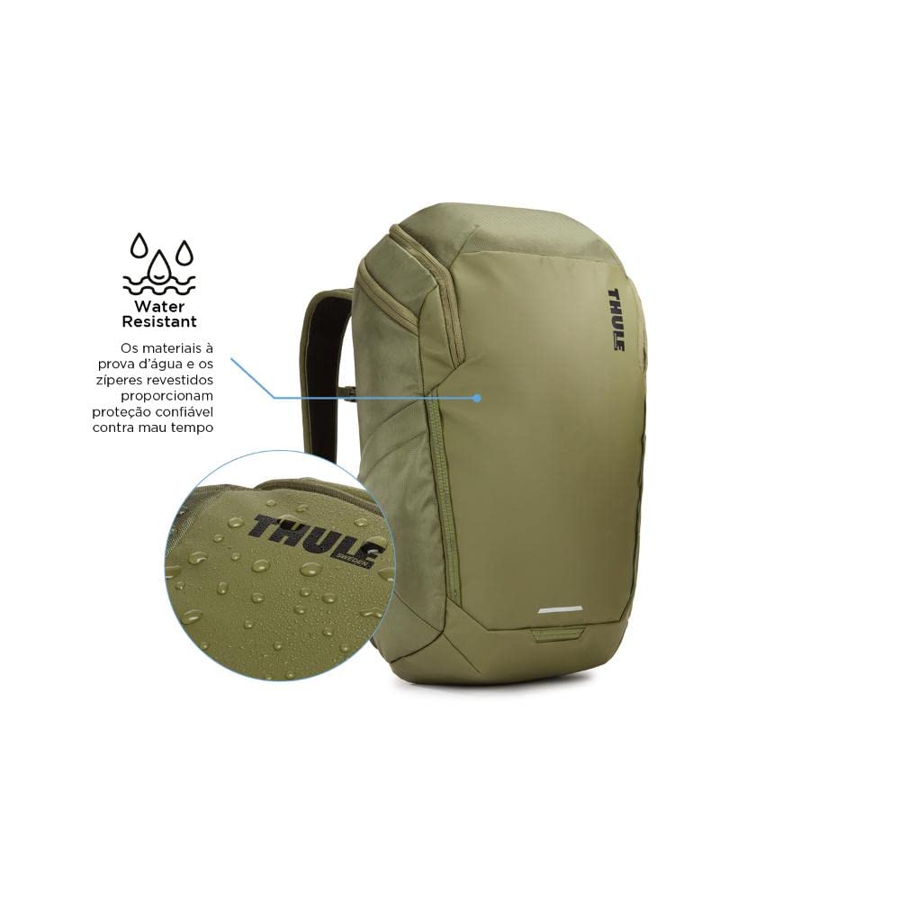 Thule Chasm 26L Backpack - Lightweight Hiking & Travel Daypack for Men & Women, Durable Water-Resistant Olivine Green, Perfect for Outdoor Adventures, Commuting & Daily Use