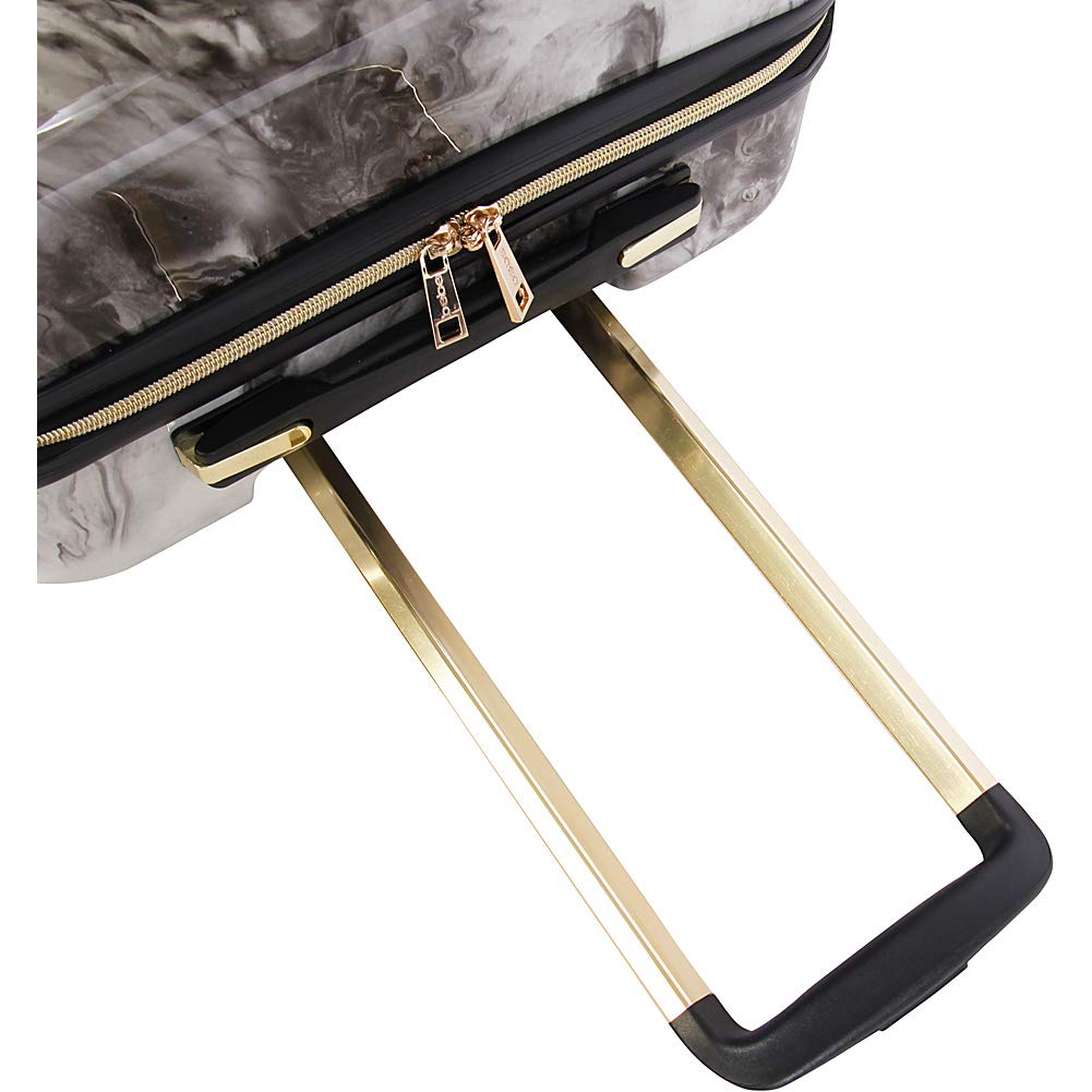 BEBE Luggage Teresa 3-Piece Spinner Suitcase Set - Black Marble Design, Lightweight Expandable Hardshell Luggage with 360° Wheels for Travel, Business Trips & Family Vacations