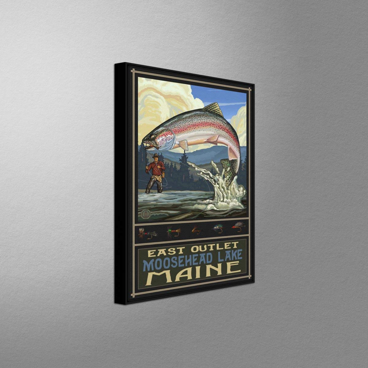 Professionally Framed Giclee Archival Canvas Wall Art - Moosehead Lake Maine Landscape Painting by Artist Paul A. Lanquist 12