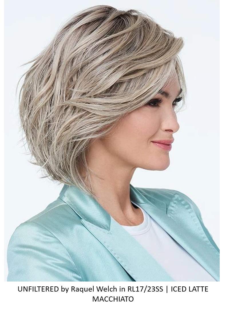 Raquel Welch UNFILTERED Synthetic Lace Front Wig 5PC Bundle with 4oz Mara Ray Luxury Shampoo, Comb & Wig Cap - 19 Page Belle of Hope Guide (RL8/29) - Perfect for Cosplay, Daily Wear & Special Occasions