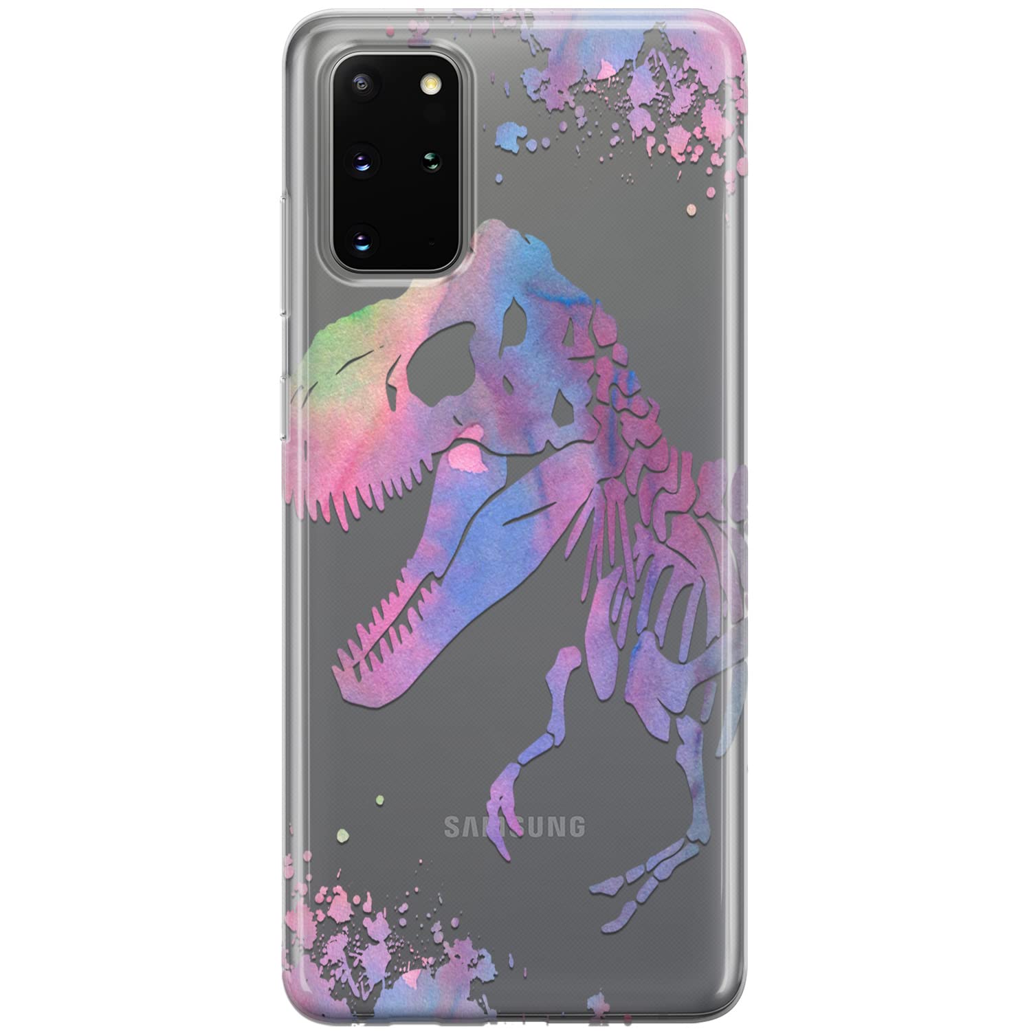 Dinosaur Skeleton Phone Case for Samsung Galaxy S24/S23 Ultra/S22+/S21 FE 5G/S20/Note 20/10 - Lightweight Clear TPU Shockproof Protective Cover with T-Rex Design | Perfect for Everyday Use, Outdoor Activities & Dinosaur Lovers