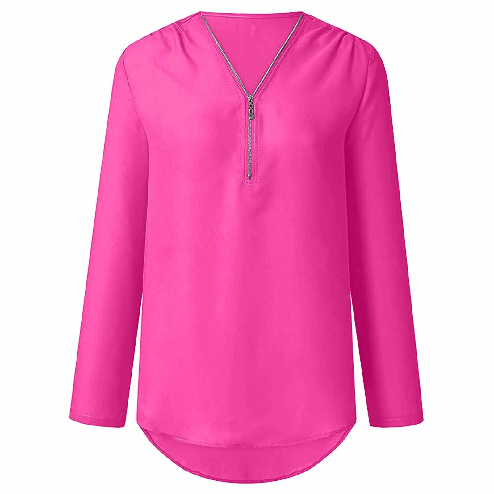 PBNBP Women's Chiffon V-Neck Blouse - Casual Loose Fit Long Sleeve Top for Summer/Fall