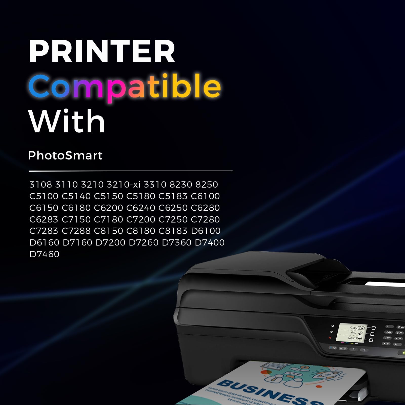 Remanufactured HP 02 Ink Cartridges (12-Pack) - Compatible with HP PhotoSmart C6280, C7280, 8250, D7460, C8180, C6250 Printers - 2BK/2C/2M/2Y/2LC/2LM | Perfect for Home Office Printing, Photo Printing & Document Printing