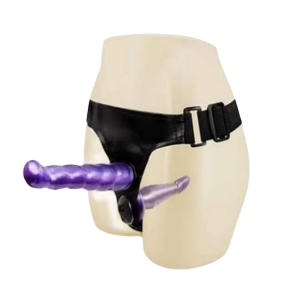 Realistic Strap-On Dildo Harness for Women - Purple Adult Sex Toy with 2 Removable Penis Dildos for Couples, Lesbian & Solo Play - Perfect for Roleplay, BDSM & Intimate Exploration