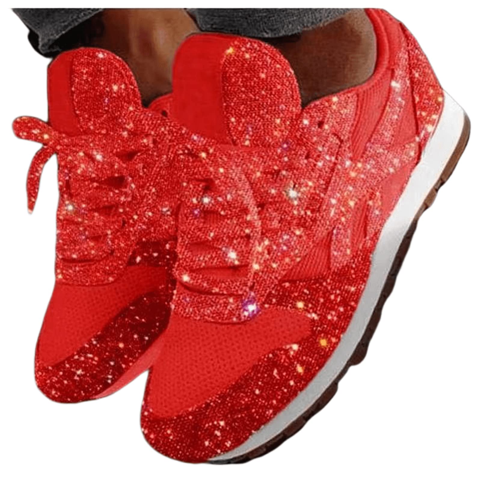 **Ladmiple Women's Sneakers - Trendy Non-Slip Walking & Running Shoes - Slip-On Comfort Platform Athletic Shoes for Casual Wear, Gym & Outdoor Activities**