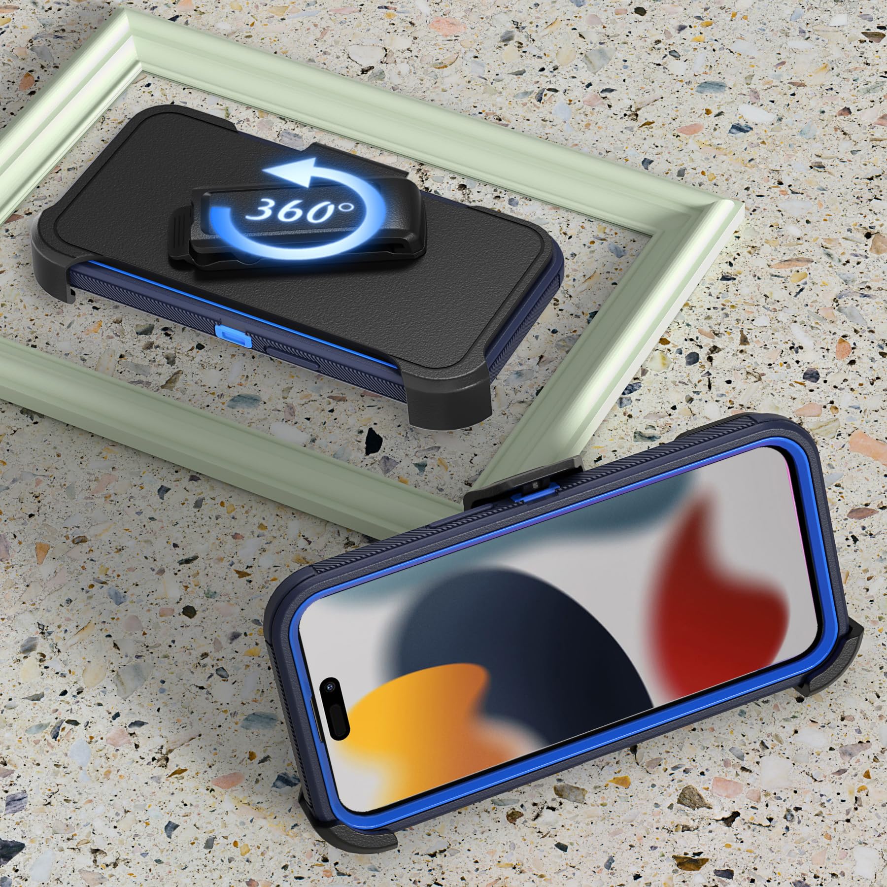 Shockproof Heavy Duty Armor Case for iPhone 15 (6.1