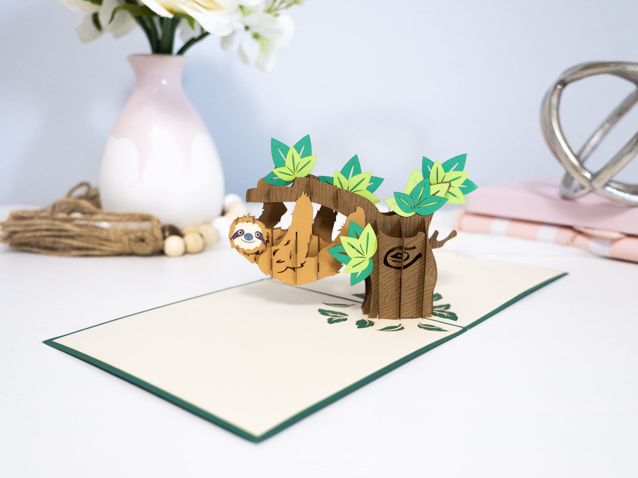 Sloth Pop Up Greeting Card - Cute Jungle Animal Birthday & Thank You Card for Kids - Perfect for Birthdays, Thank You Notes & Special Occasions