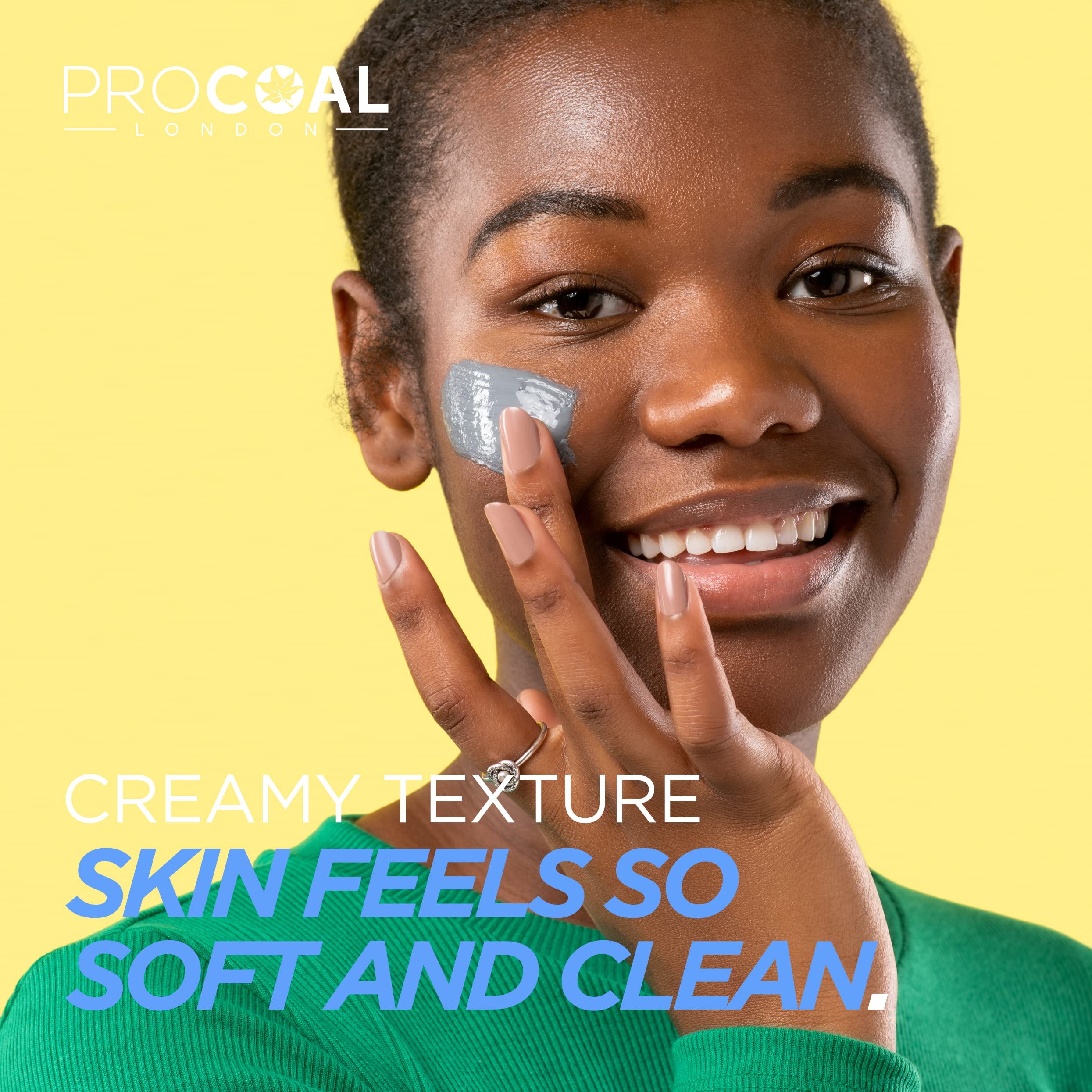 Procoal Charcoal Face Mask for Men & Women - Deep Cleansing Clay Mask for Clogged Pores, Blackheads & Excess Oil - 70ml Detoxifying Skincare with 100% Recyclable Packaging (Cruelty-Free, Made in UK) - Perfect for Acne-Prone Skin & Weekly Detox Routine