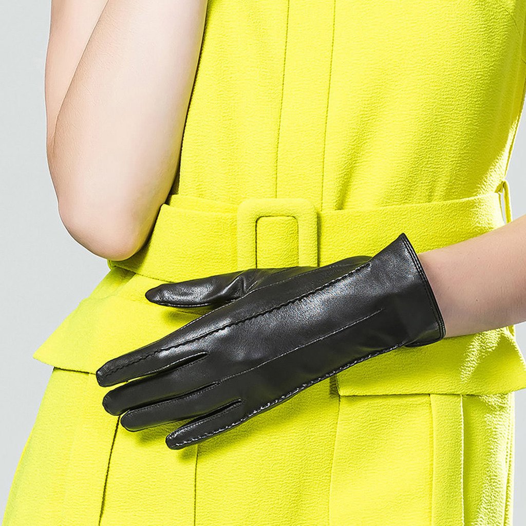 XOMO Women's Genuine Lambskin Leather Driving Gloves - Soft Touch, Warm & Stylish Winter Gloves for Driving, Outdoor Activities & Fashion