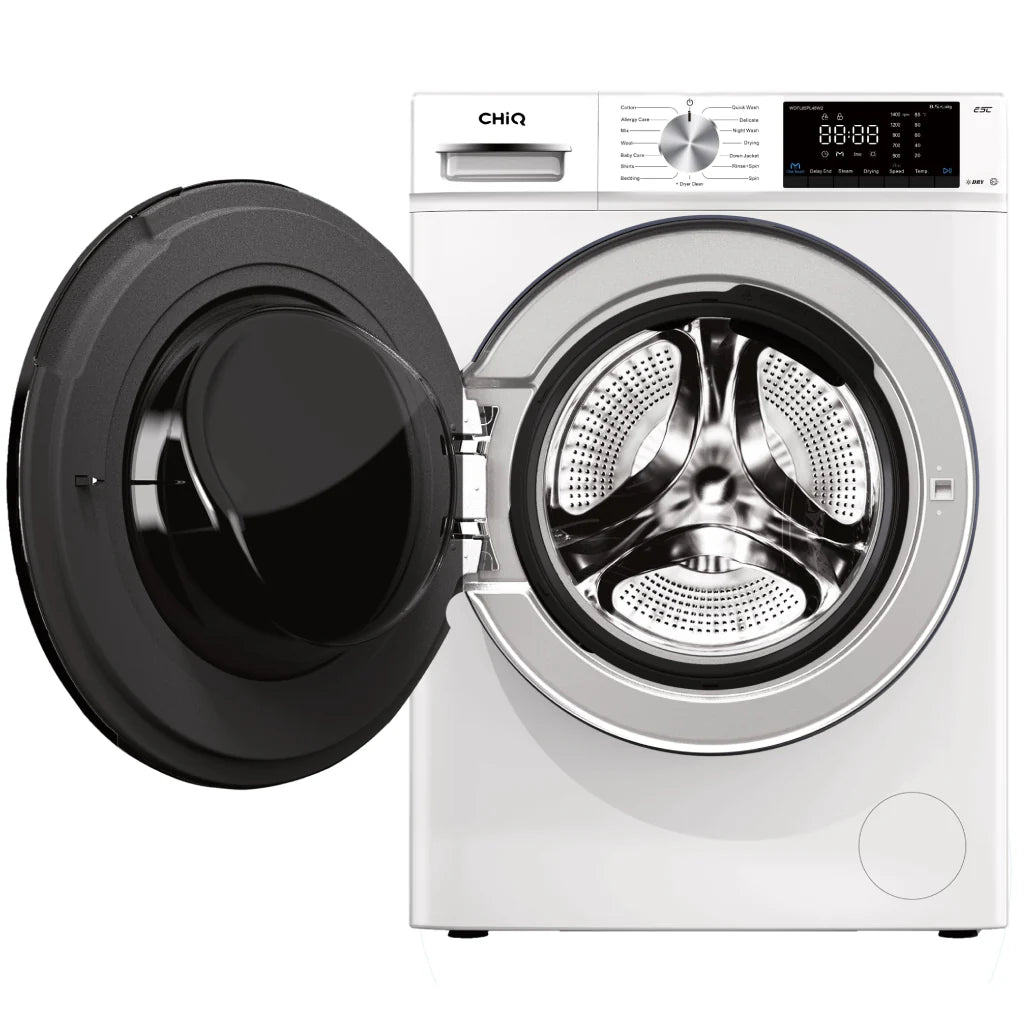 CHiQ 8.5kg/5kg Front Load Washer Dryer Combo - Energy Efficient Laundry Machine with 5 Year Warranty - Perfect for Apartments, Small Homes & RVs (Model WDFL85PL48W2)