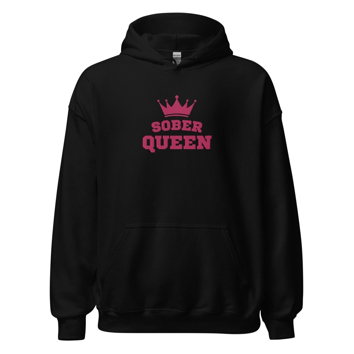 Sober Queen Embroidered Unisex Hoodie - Stylish Streetwear for Men & Women - Perfect for Casual Wear, Gym, and Outdoor Activities