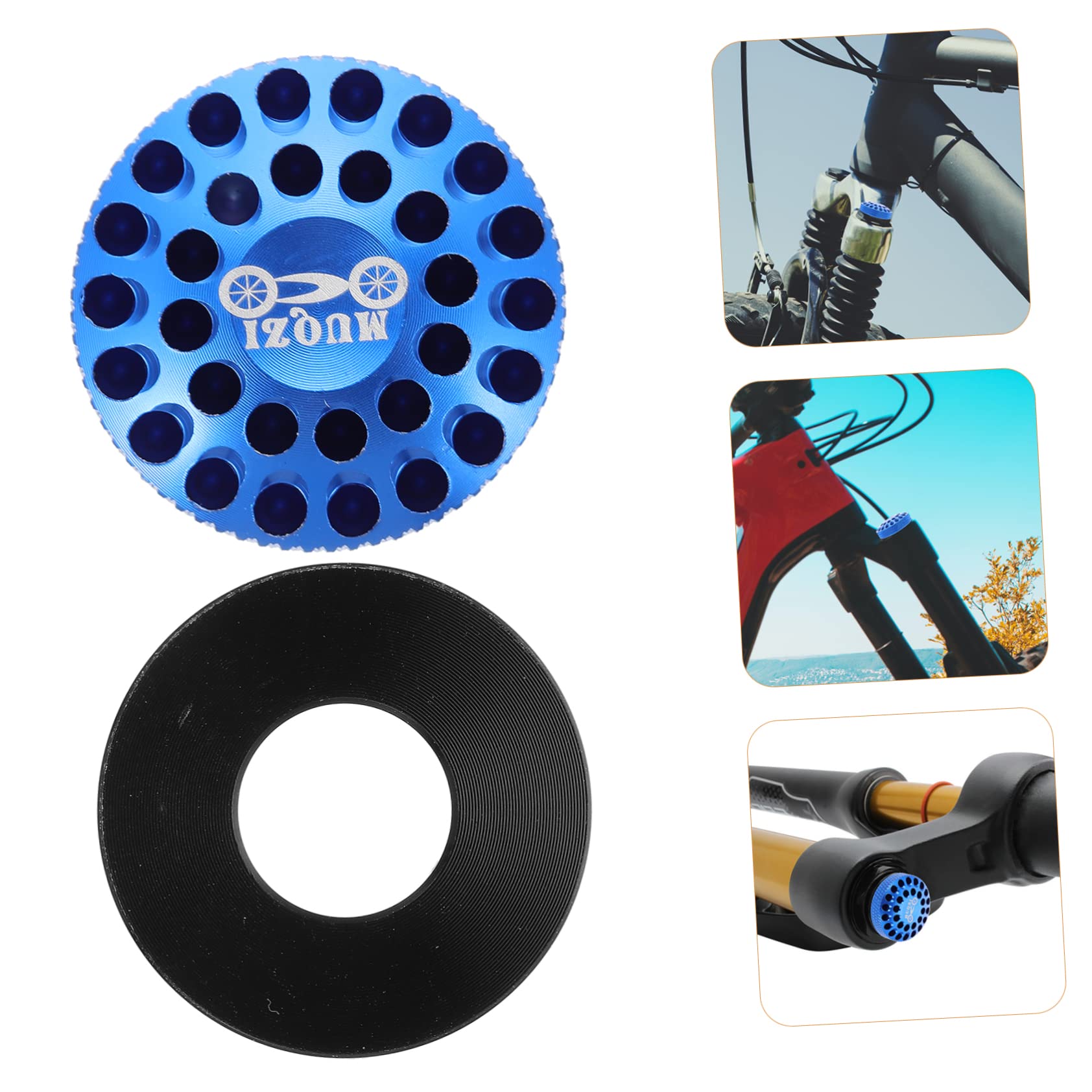 2PCS Aluminum Alloy Bicycle Fork Stem Caps - BMX Bike Tire Air Valve Cover Replacement Parts | Durable & Lightweight Bike Accessories for Mountain, Road & Commuter Bikes | Perfect for Cycling Maintenance & Protection