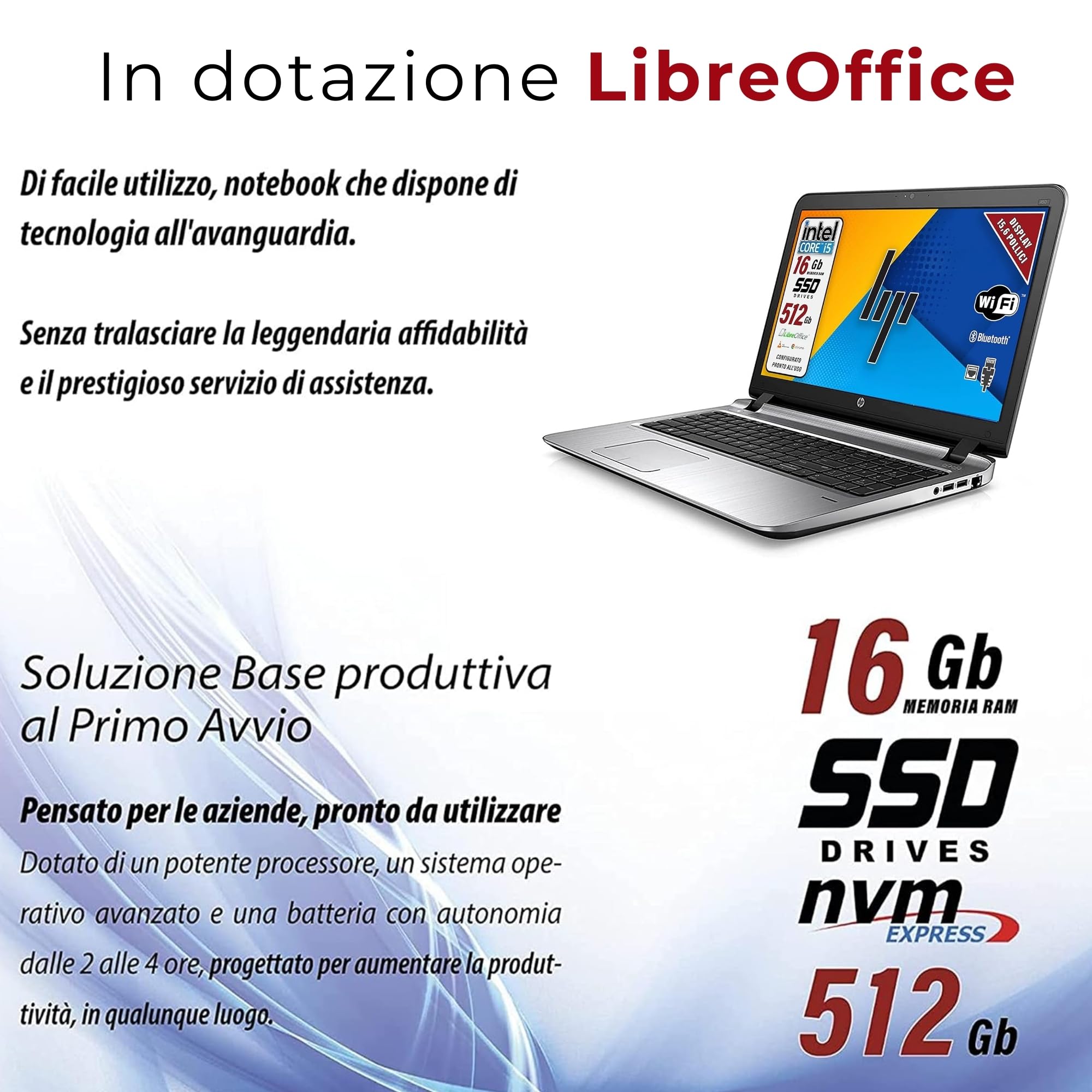 Refurbished HP ProBook Laptop - Intel Core i5-6th Gen, 15.6