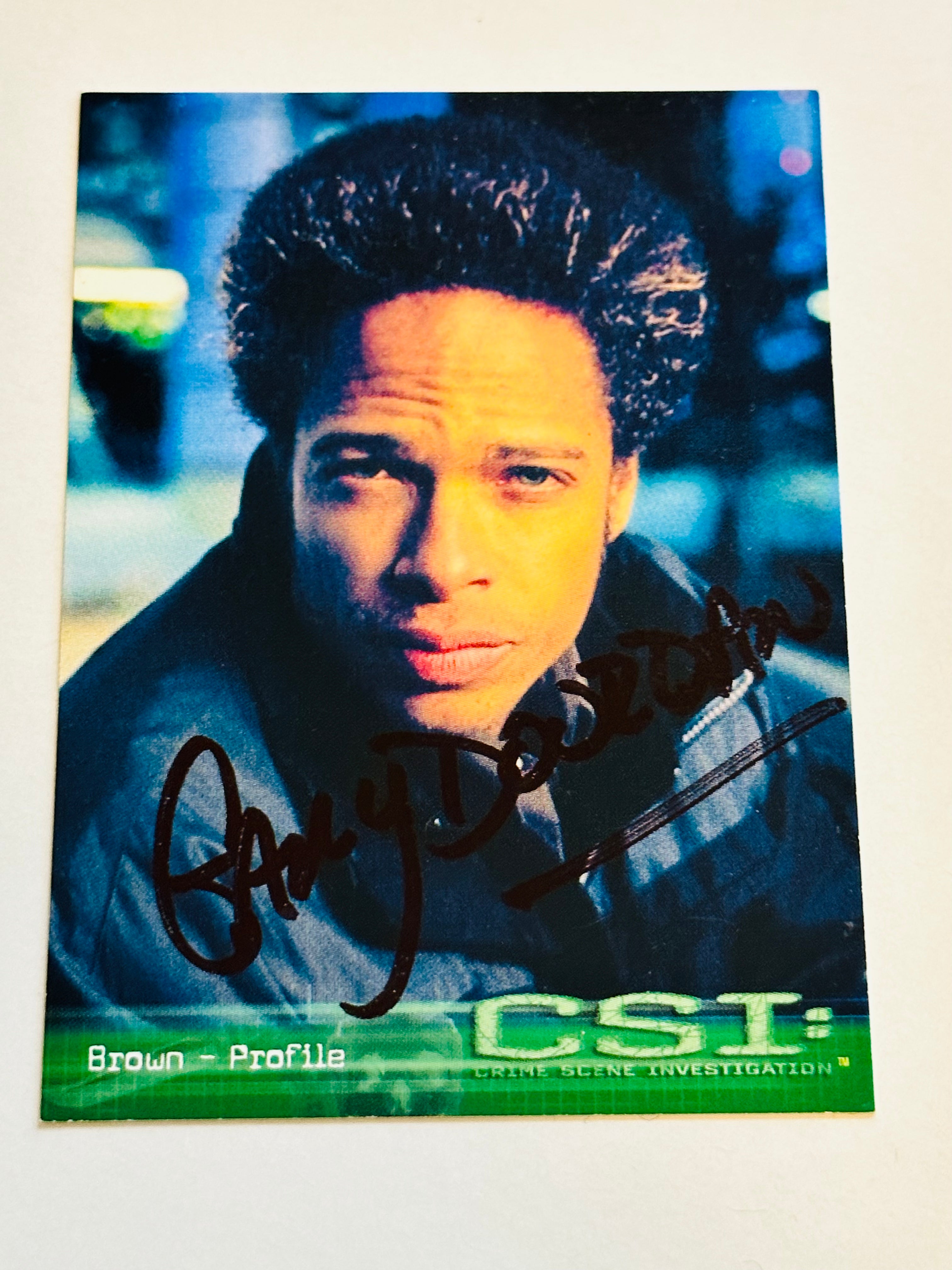 Gary Dourdan Autographed CSI Las Vegas Collectible Card with COA - Rare Memorabilia for TV Show Fans & Collectors - Perfect for Display, Gifts, and Themed Parties