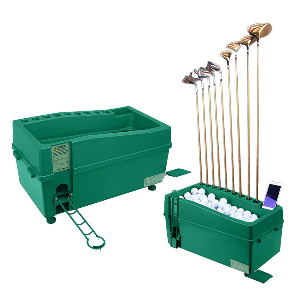 Automatic Golf Ball Dispenser & Tee Up Machine - No Power Required Golf Training Aid for Driving Range & Backyard Practice | Perfect for Solo Practice, Golf Lessons & Home Use