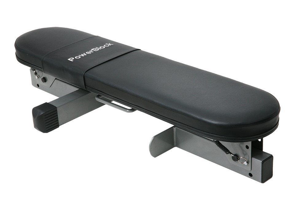 POWERBLOCK Adjustable Folding Workout Bench for Home & Gym - Portable Exercise Bench with High-Density Foam Padding - Perfect for Small Spaces, Travel & Full-Body Training