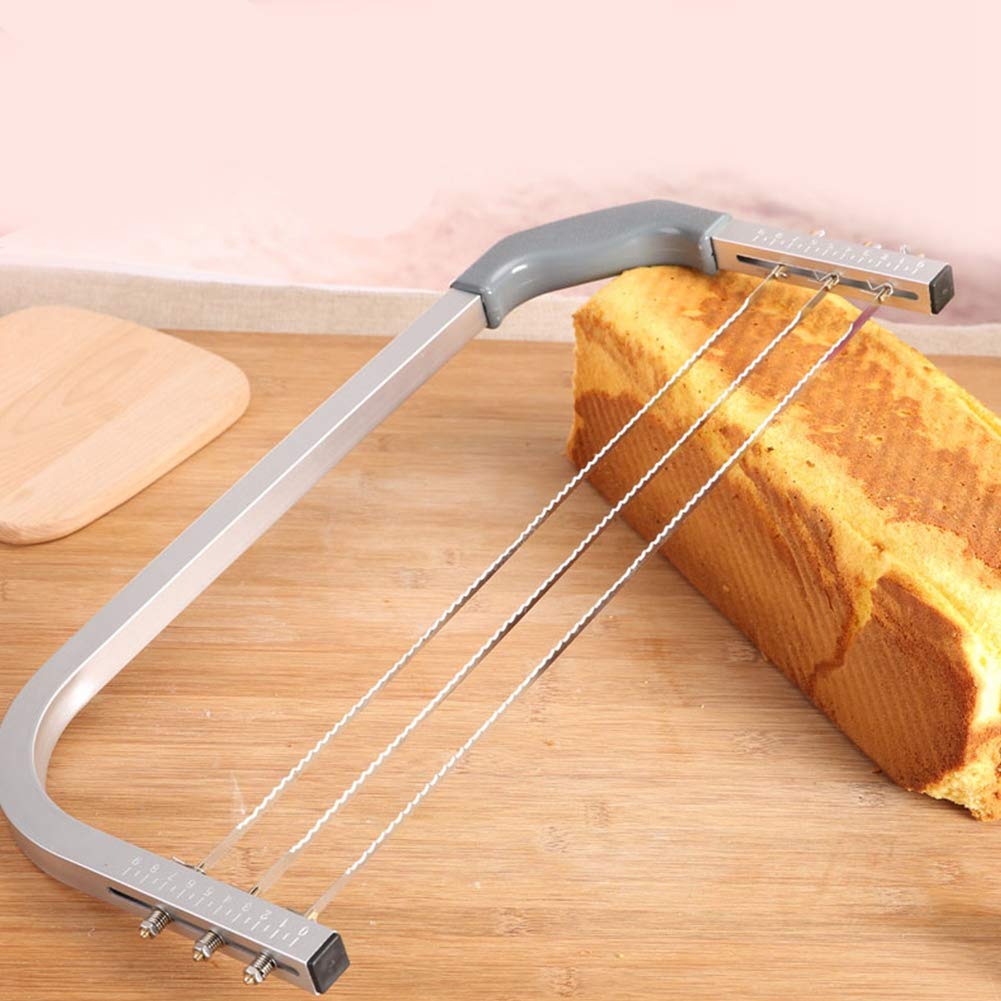 Estink Adjustable 3-Wire Stainless Steel Cake Cutter Leveler - Professional Baking Tool for Wedding & Birthday Layer Cakes - Perfect for Cake Decorating, DIY Baking, and Even Cake Slicing