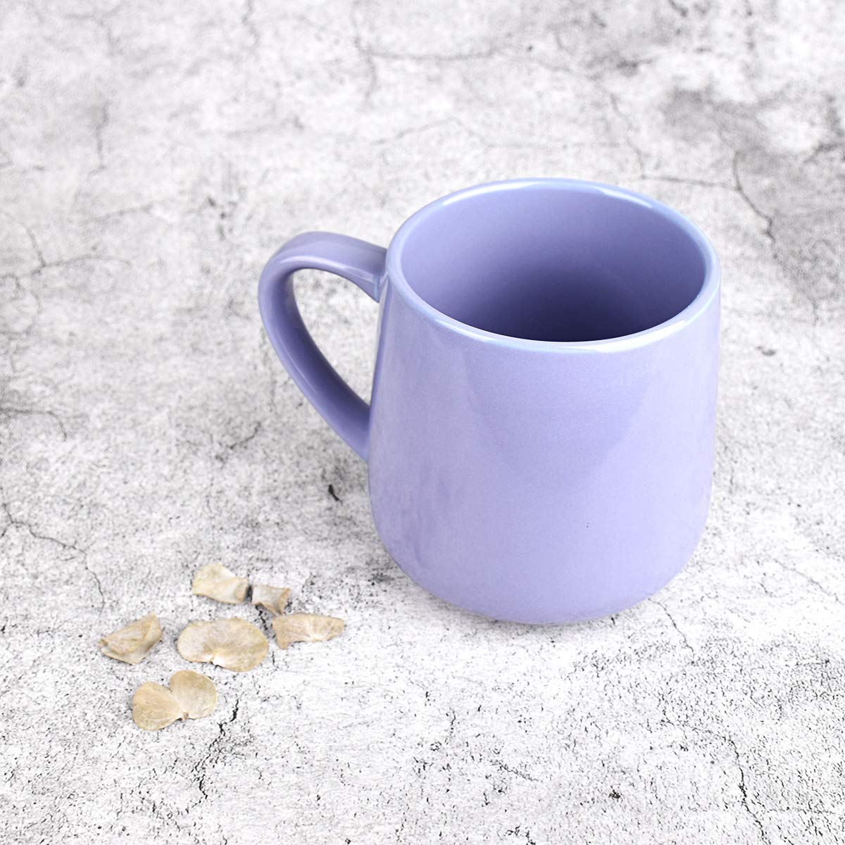 Bosmarlin 18 oz Glossy Ceramic Coffee Mugs Set of 2 - Purple Dishwasher & Microwave Safe Cups for Tea, Coffee, Hot Chocolate - Perfect for Office, Home, or Gift Giving