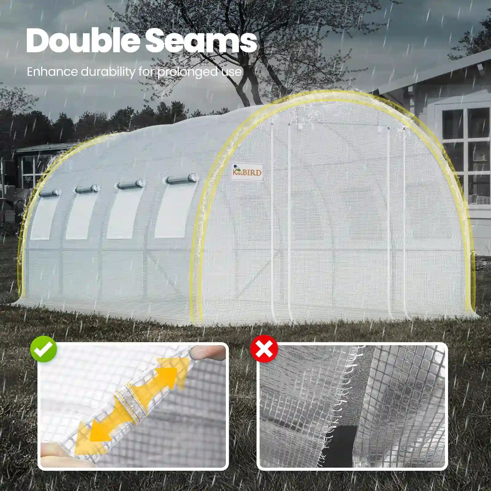 Premium Heavy Duty Large Walk-in Greenhouse for Plants & Vegetables - Durable Outdoor Gardening Shelter for Year-Round Growing