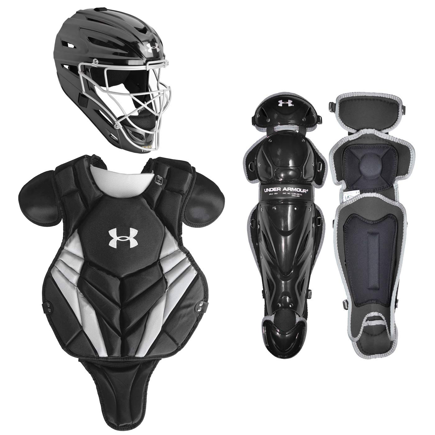Under Armour Converge Victory Series NOCSAE Certified Youth Catcher's Set for Baseball - Ages 9-12 | Protective Gear for Young Catchers in Games & Practice