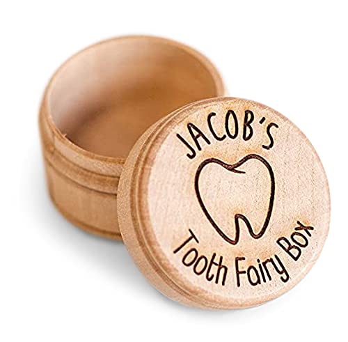 Personalized Tooth Fairy Keepsake Box - Custom Wooden Baby Teeth Storage with Child's Name - Perfect for First Lost Tooth, Memory Preservation & Magical Childhood Moments
