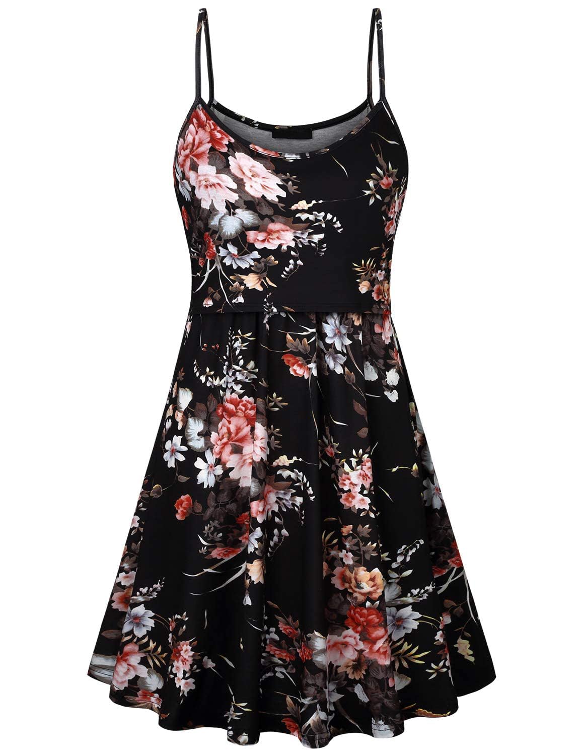 Floral Maternity Summer Dress - Spaghetti Strap Nursing & Breastfeeding Dress for Women - Perfect for Pregnancy, Nursing, Beach & Outdoor Activities