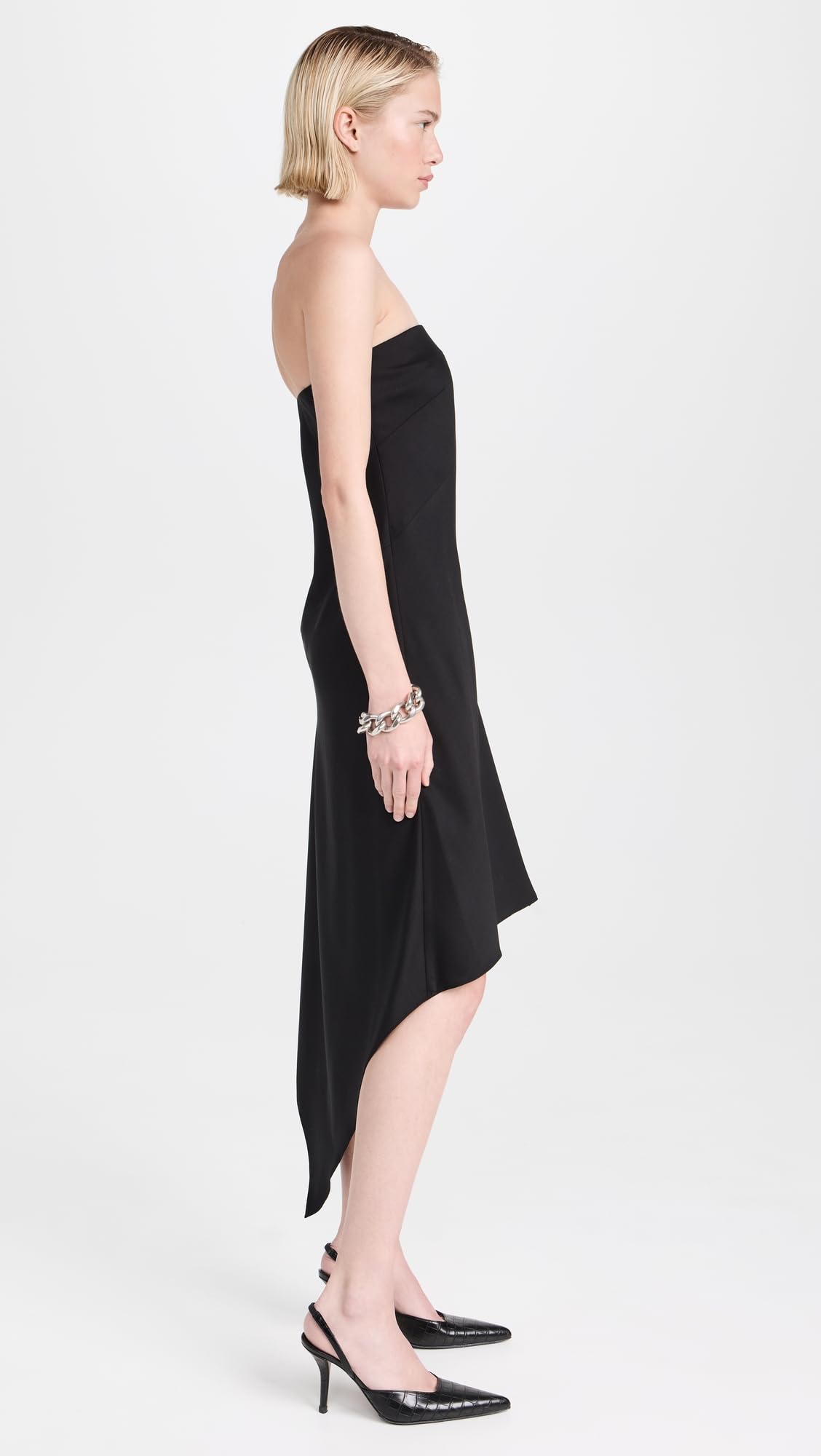 Helmut Lang Women's Scarf Hem Dress - Elegant Long Sleeve Wrap Dress for Women, Office Wear & Evening Outfits