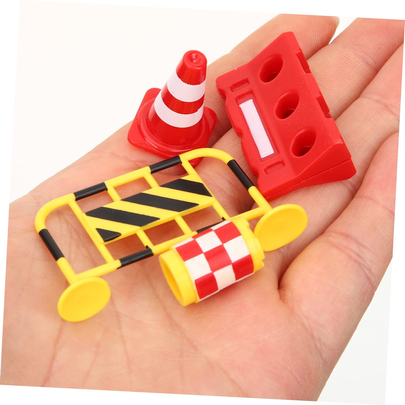 LABRIMP 32pcs Miniature Street Play Set - Kids Construction Toys with Traffic Signs & Road Decor for Sand Table, Landscape Ornaments & Educational Play | Perfect for Pretend Play, Diorama Making & Early Learning Activities