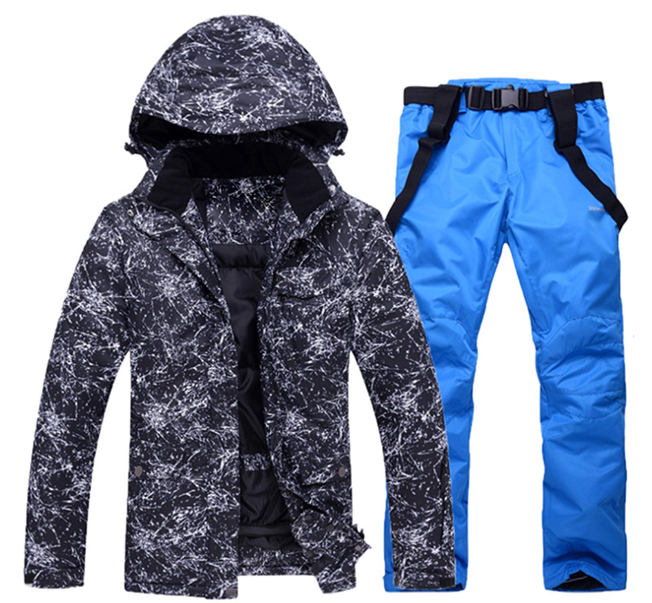 PENER Men's Waterproof Ski Jacket & Pants Set - Warm Winter Snowboard Jacket for Couples | Skiing, Snowboarding & Outdoor Winter Activities