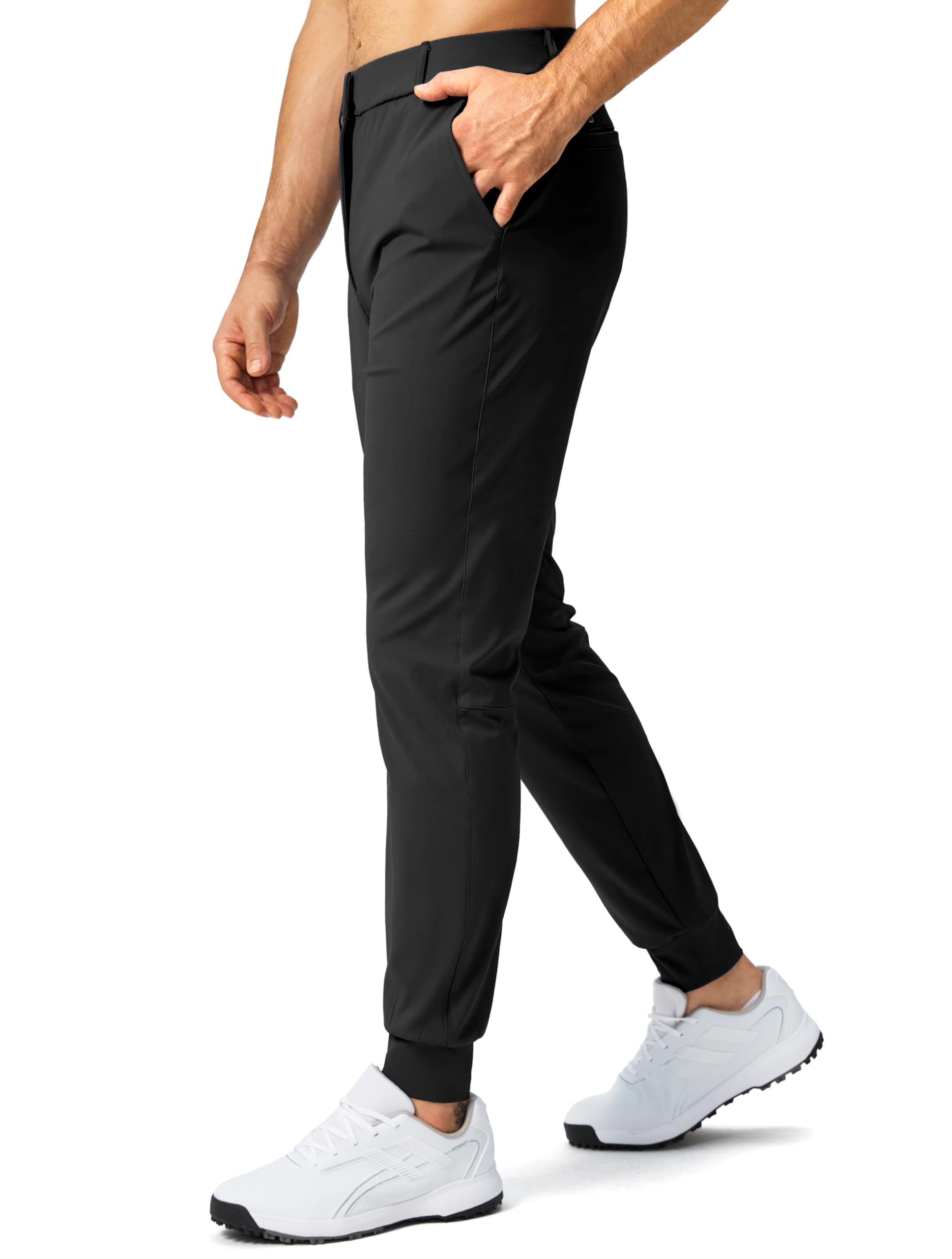 **Men's Slim Fit Stretch Golf Joggers with 3 Pockets – Breathable Workout & Casual Sweatpants with Belt Loops – Perfect for Golf, Gym, and Everyday Wear**