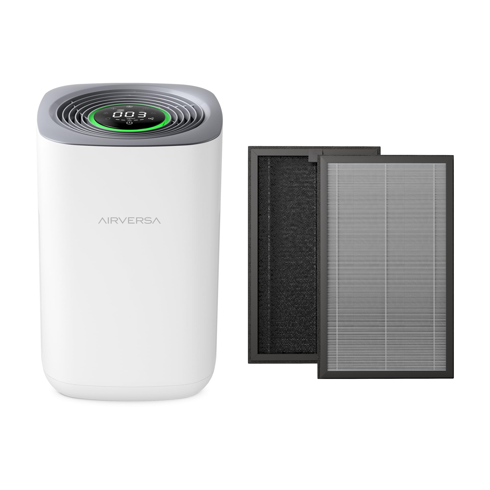 AP2 Air Purifier with True HEPA Filter (99.97% Efficiency) - Remove Dust, Pollen, Pet Dander & Allergens - Perfect for Bedrooms, Living Rooms & Offices