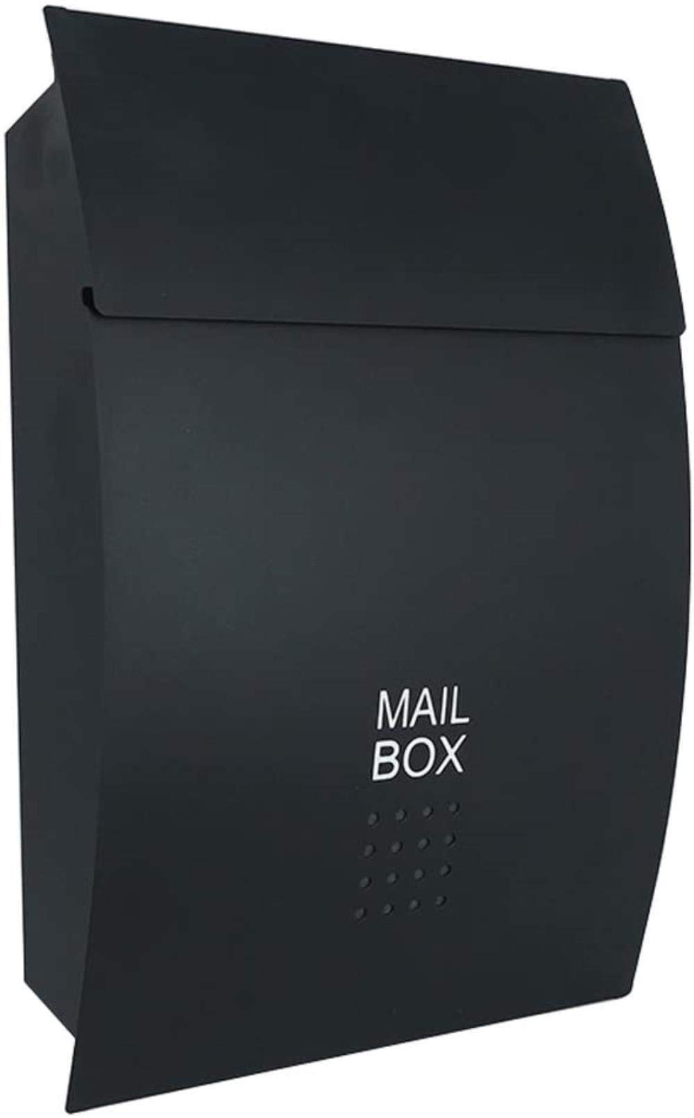 Waterproof Wall-Mounted Outdoor Mailbox & Newspaper Holder - White & Black Options for Home, Garden, or Office Use