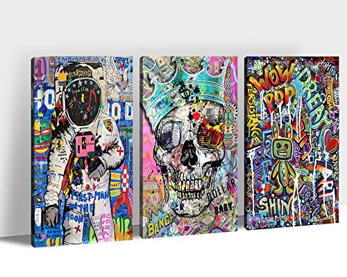 3 Pieces Graffiti Canvas-17
