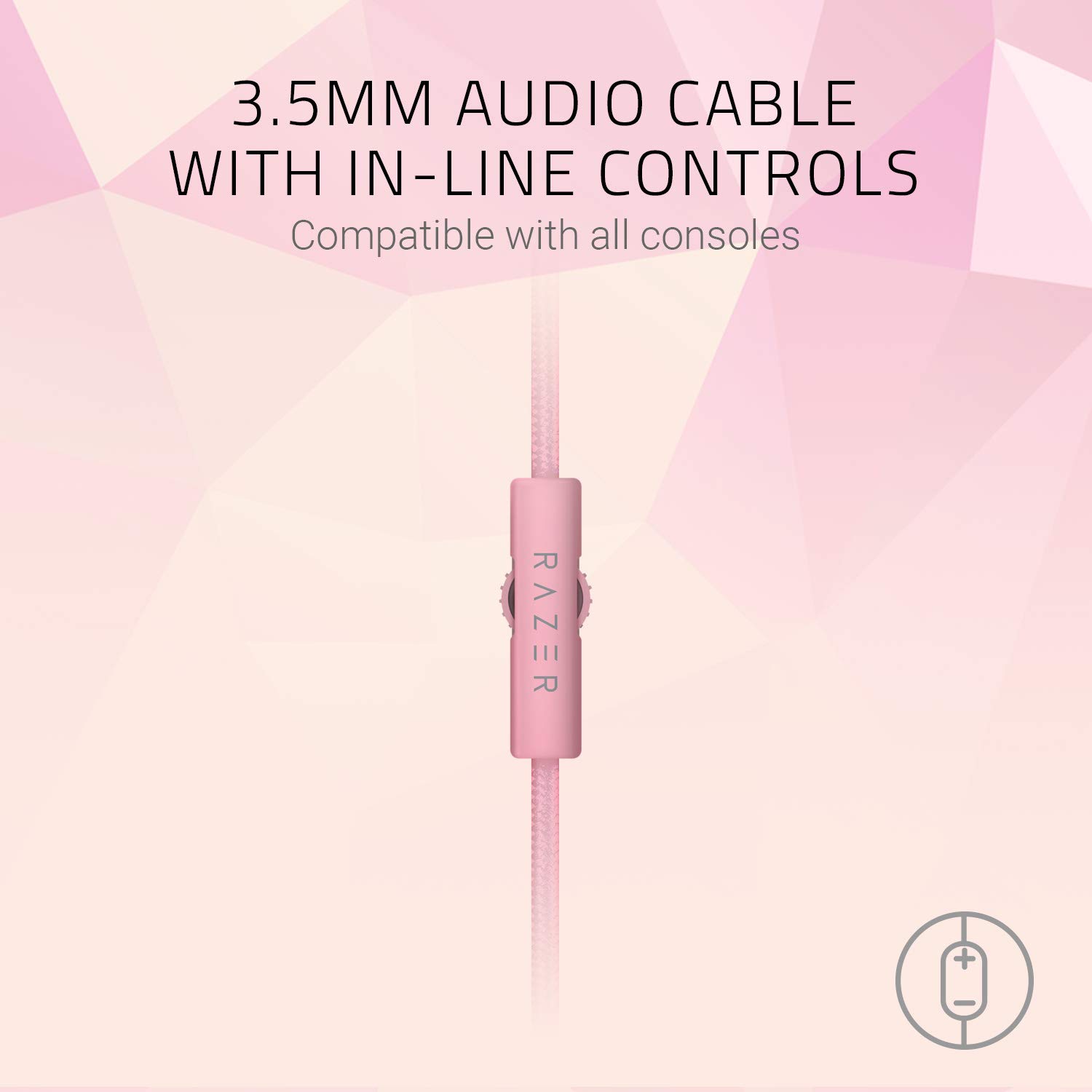 Razer Kraken Gaming Headset - Lightweight Aluminum Frame with Retractable Noise-Canceling Mic | Compatible with PC, PS4, PS5, Nintendo Switch, Xbox One & Series X/S, Mobile Devices | 3.5mm Audio Jack in Quartz Pink | Perfect for Competitive Gaming, Streaming & Online Meetings