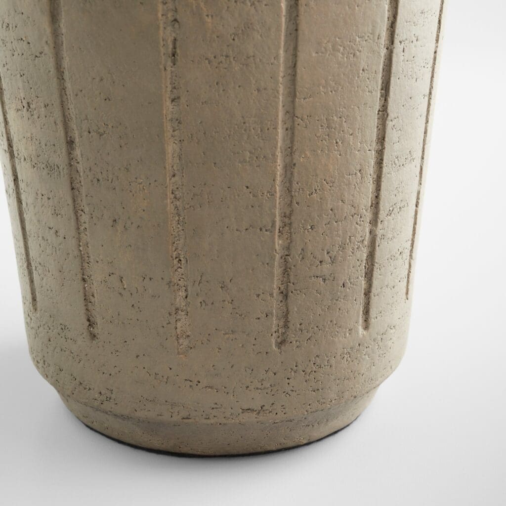 Cyan Design 11556 Hydria Vase - Natural Taupe Squat Ceramic Vase for Home Decor, Centerpiece, Wedding & Tabletop Display
