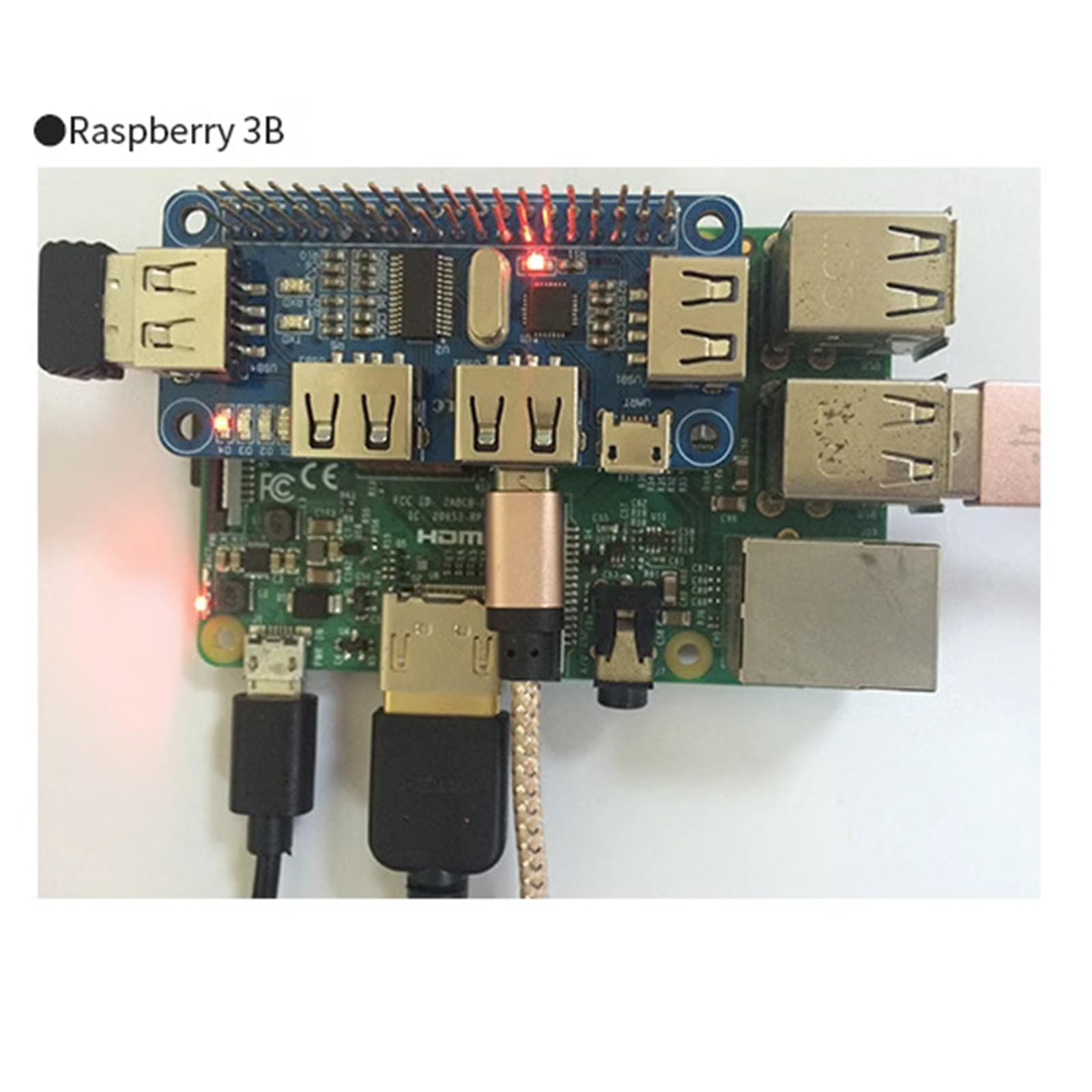 Raspberry Pi USB Hub 4-Port 3.0 with UART Chip - Perfect for DIY Projects & IoT Devices