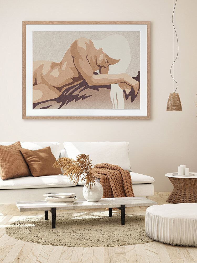 At Peace Framed Art Print - Serene Wall Decor for Living Room, Bedroom & Office - Modern Home & Office Decoration