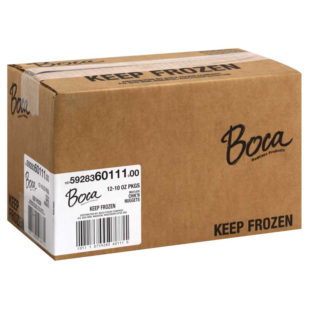 Kraft Boca Original Meatless Chicken Nuggets - 10 oz (12 Pack) | Plant-Based Protein for Healthy Meals, Snacks & Meal Prep