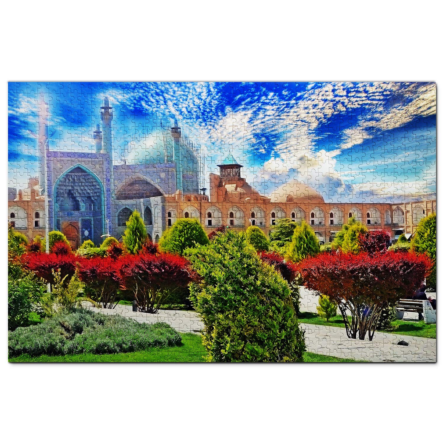 1000-Piece Iran Yazd Wooden Jigsaw Puzzle - Travel Souvenir, Home Decor, Gift for Puzzle Lovers & World Travelers