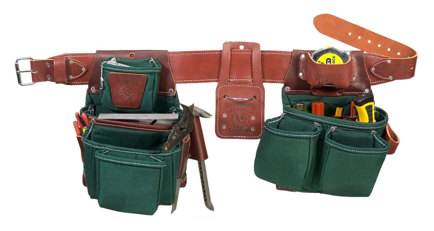 Occidental Leather 8089 M OxyLights 7-Piece Framing Tool Bag Set - Durable Construction Work Belt for Carpenters & Contractors | Perfect for Job Sites & Woodworking Projects