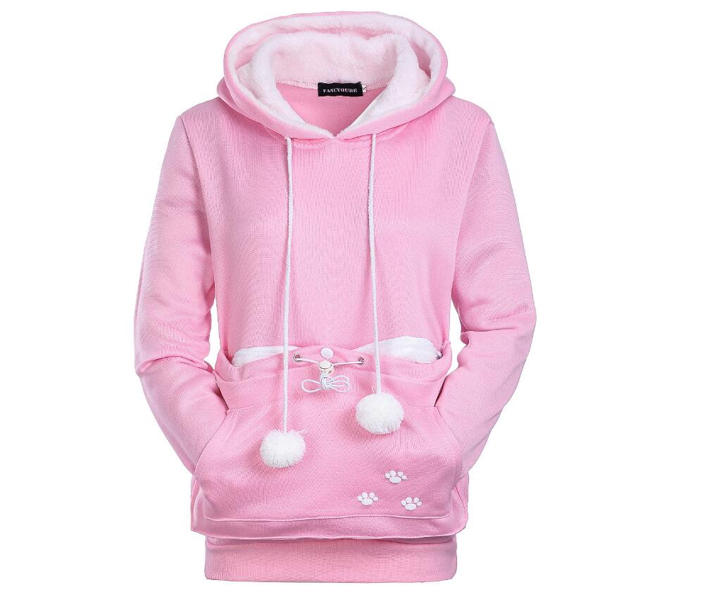Stylish Cat Print Women's Hoodies - Cozy Pullover Sweatshirt for Casual Wear & Lounge Outfits