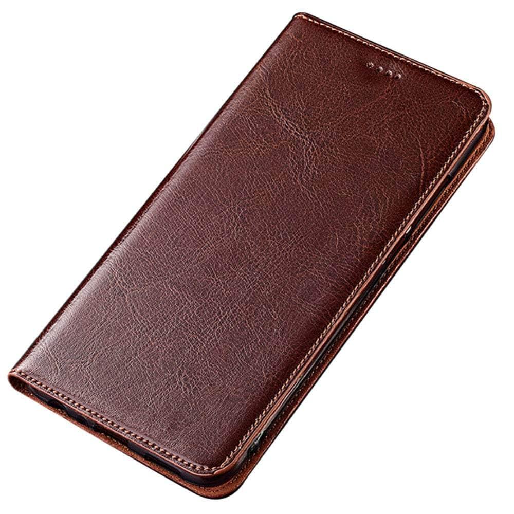Premium Crazy Horse Genuine Leather Case for Google Pixel 6 - Slim Protective Phone Cover with Card Slots | Perfect for Business Professionals & Everyday Use