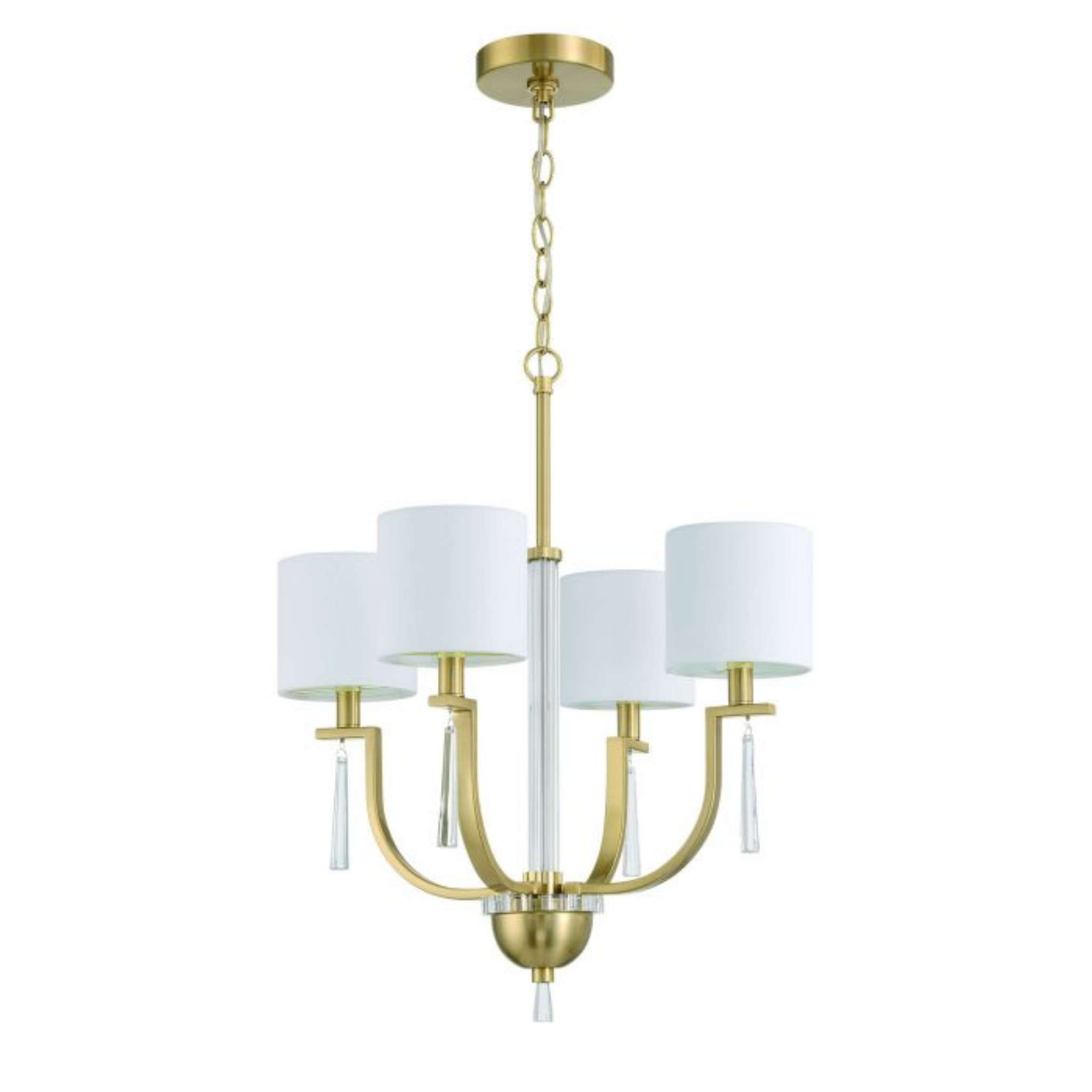Craftmade Fortuna 4-Light Chandelier 58224 SB - Elegant Ceiling Lighting Fixture for Dining Room, Bedroom & Living Room Decor