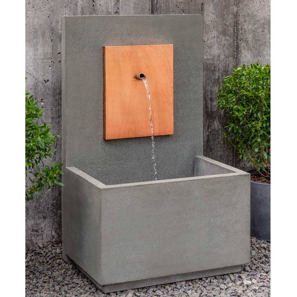Campania International MC2 Outdoor Water Fountain with Copper Face - Perfect for Garden, Patio, and Backyard Decor